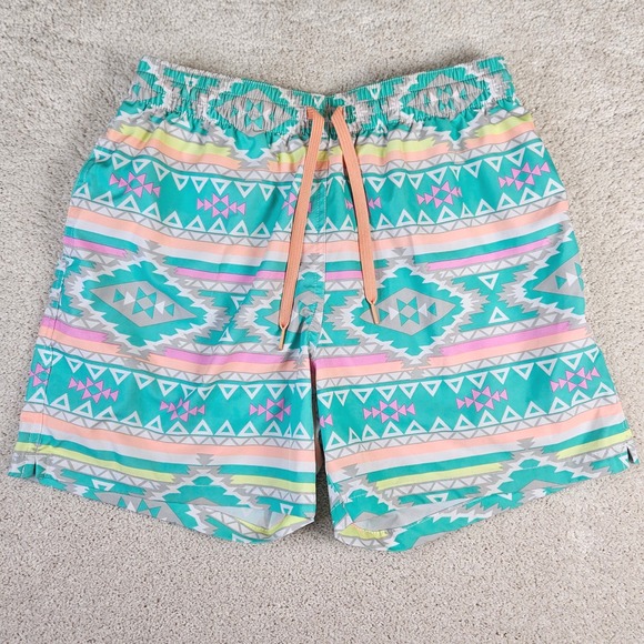 Men's Chubbies Swim Trunks Shorts‎ Size Medium Aztec Geometric Print Drawstring - Picture 1 of 6